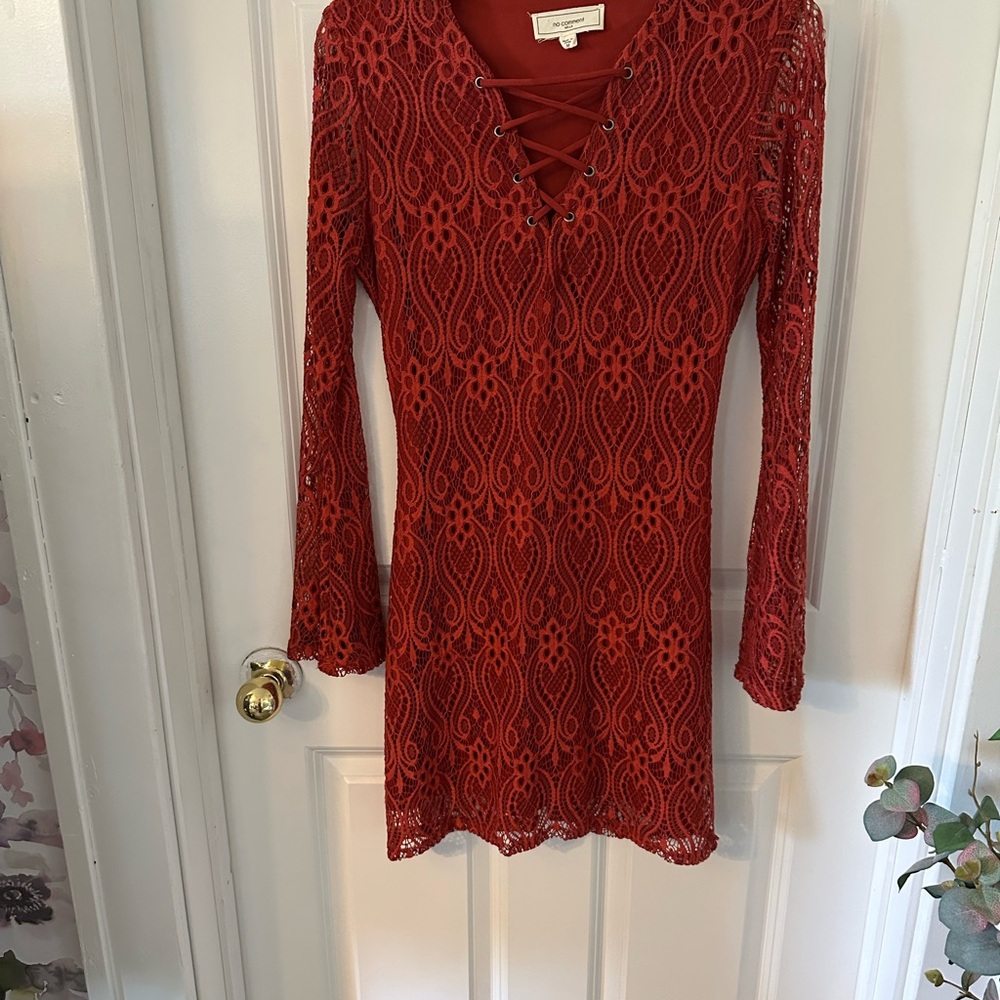 Elegant Red Lace Dress